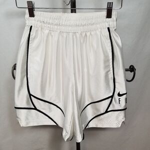 Nike Dri-Fit Women's XS Drawstring Elastic White Basketball Shorts Athletic